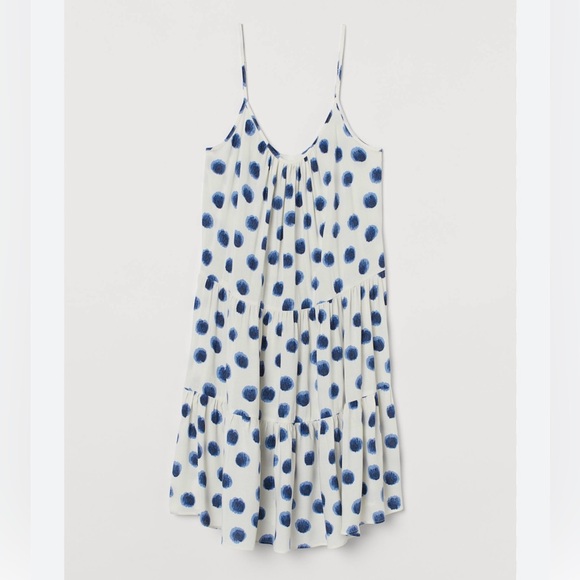 H&M Dresses & Skirts - NWT H&M Sundress Polka Dot Loose Summer Dress Flowy Abstract Preppy Size Medium
